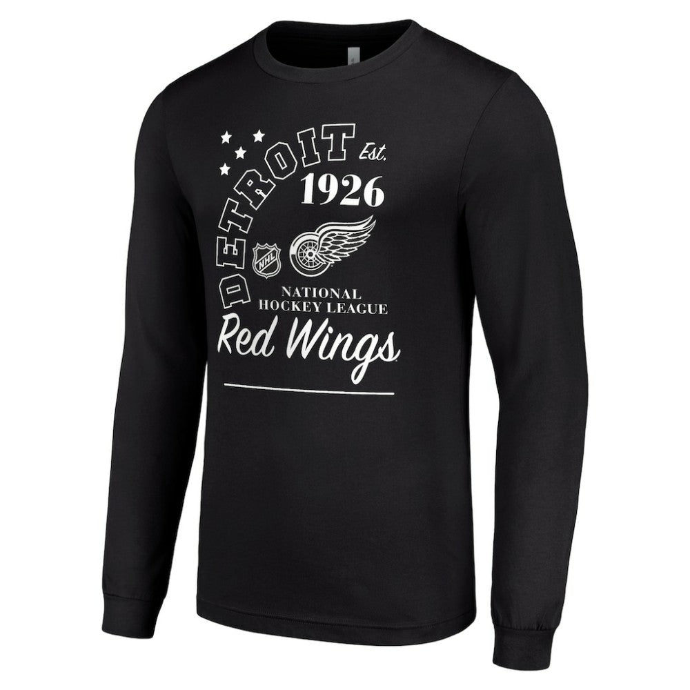 Detroit Red Wings Starter Arch City Theme Graphic Long Sleeve T-Shirt - Black T-shirts