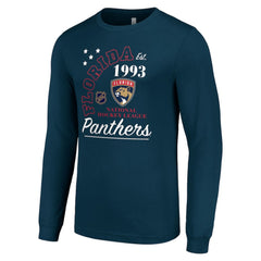 Florida Panthers Starter Arch City Theme Graphic Long Sleeve T-Shirt - Navy T-shirts