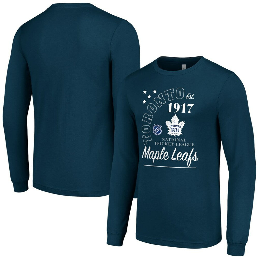 Toronto Maple Leafs Starter Arch City Theme Graphic Long Sleeve T-Shirt - Navy T-shirts