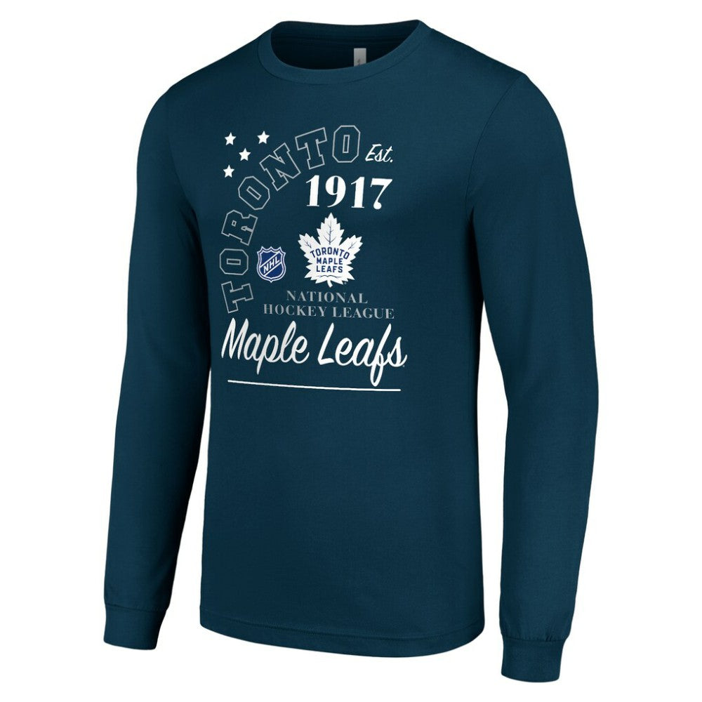 Toronto Maple Leafs Starter Arch City Theme Graphic Long Sleeve T-Shirt - Navy T-shirts