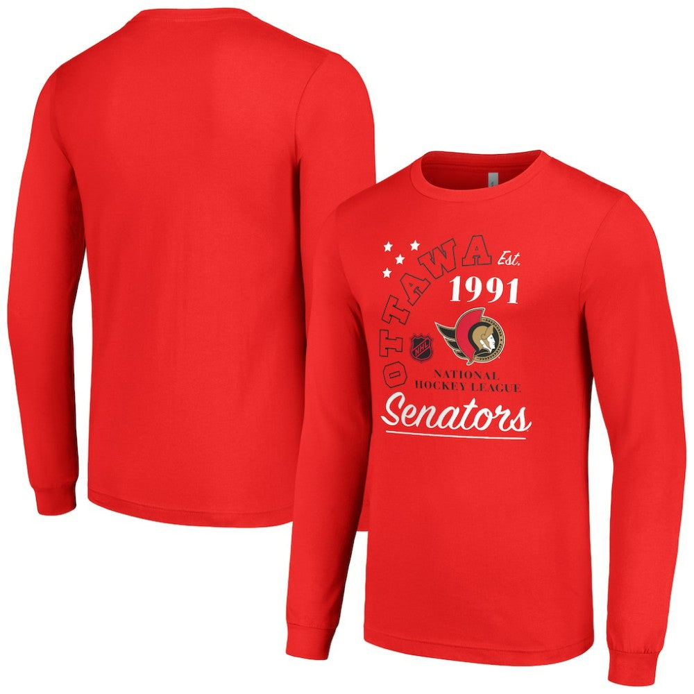 Ottawa Senators Starter Arch City Theme Graphic Long Sleeve T-Shirt - Red T-shirts