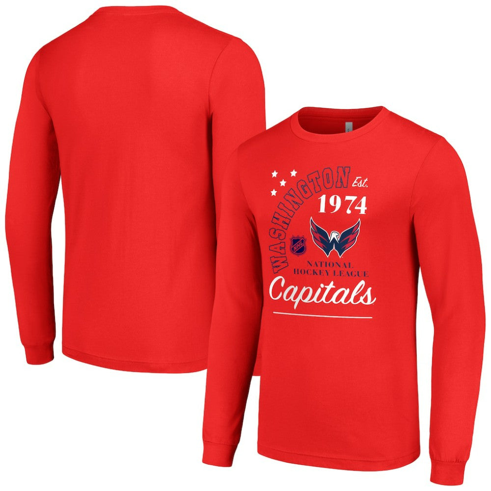 Washington Capitals Starter Arch City Theme Graphic Long Sleeve T-Shirt - Red T-shirts