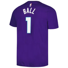 LaMelo Ball Charlotte Hornets Jordan Brand 2022/23 Statement Edition Name & Number T-Shirt - Purple outlet