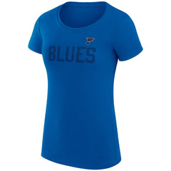 St. Louis Blues G-III 4Her by Carl Banks Women's Super-Slim Fit Lightweight Dot Print Team T-Shirt - Blue T-shirts