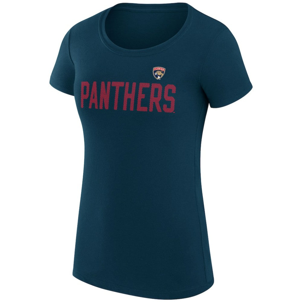 Florida Panthers G-III 4Her by Carl Banks Women's Super-Slim Fit Lightweight Dot Print Team T-Shirt - Navy T-shirts
