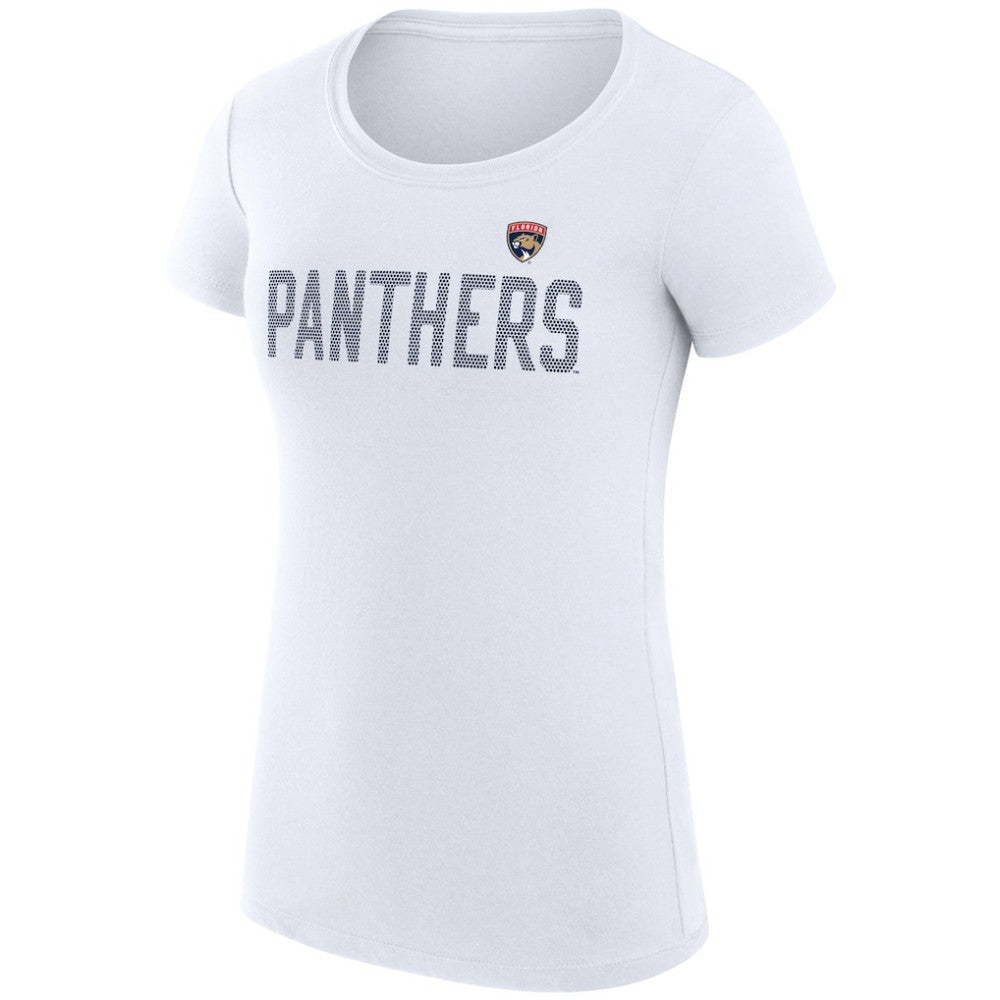 Florida Panthers G-III 4Her by Carl Banks Women's Super-Slim Fit Lightweight Dot Print Team T-Shirt - White T-shirts