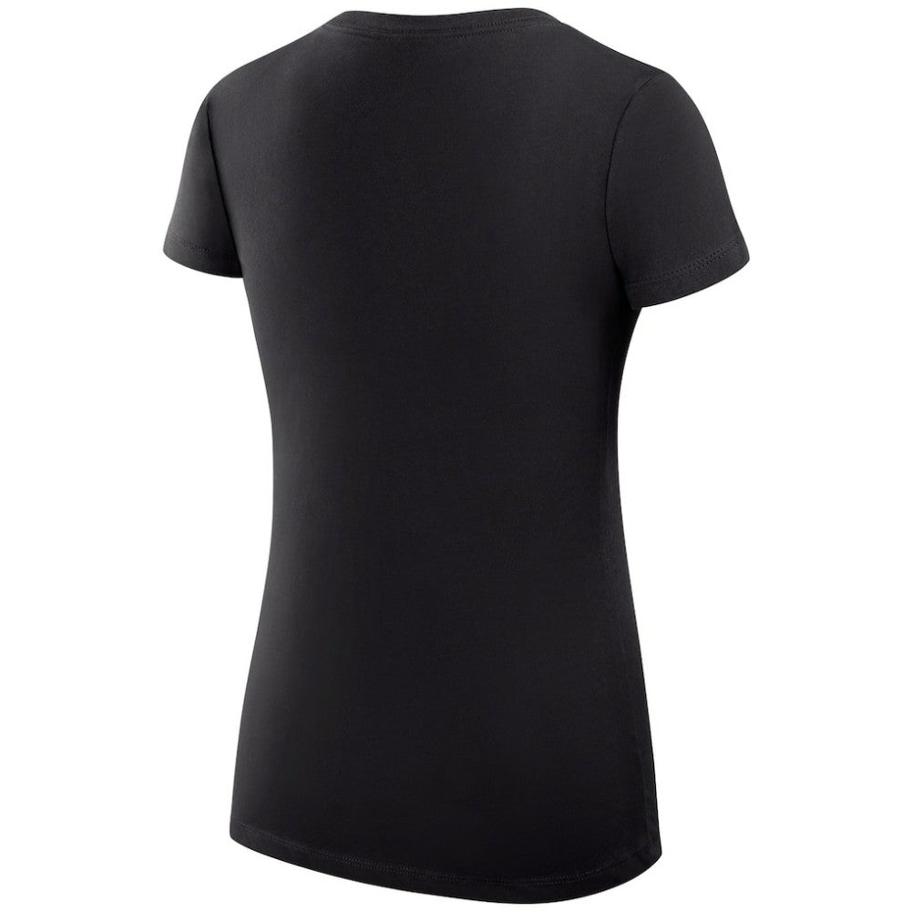 Carolina Hurricanes G-III 4Her by Carl Banks Women's Super-Slim Fit Lightweight Dot Print Team V-Neck T-Shirt - Black T-shirts
