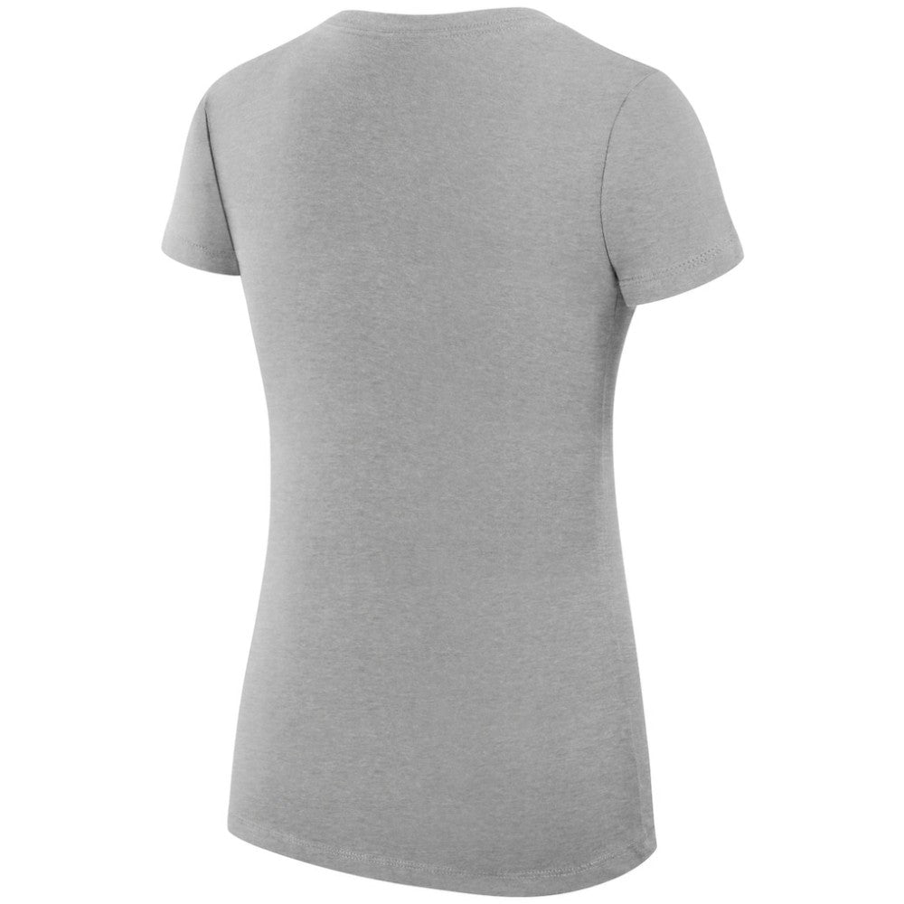 Colorado Avalanche G-III 4Her by Carl Banks Women's Super-Slim Fit Lightweight Dot Print Team V-Neck T-Shirt - Heather Gray T-shirts