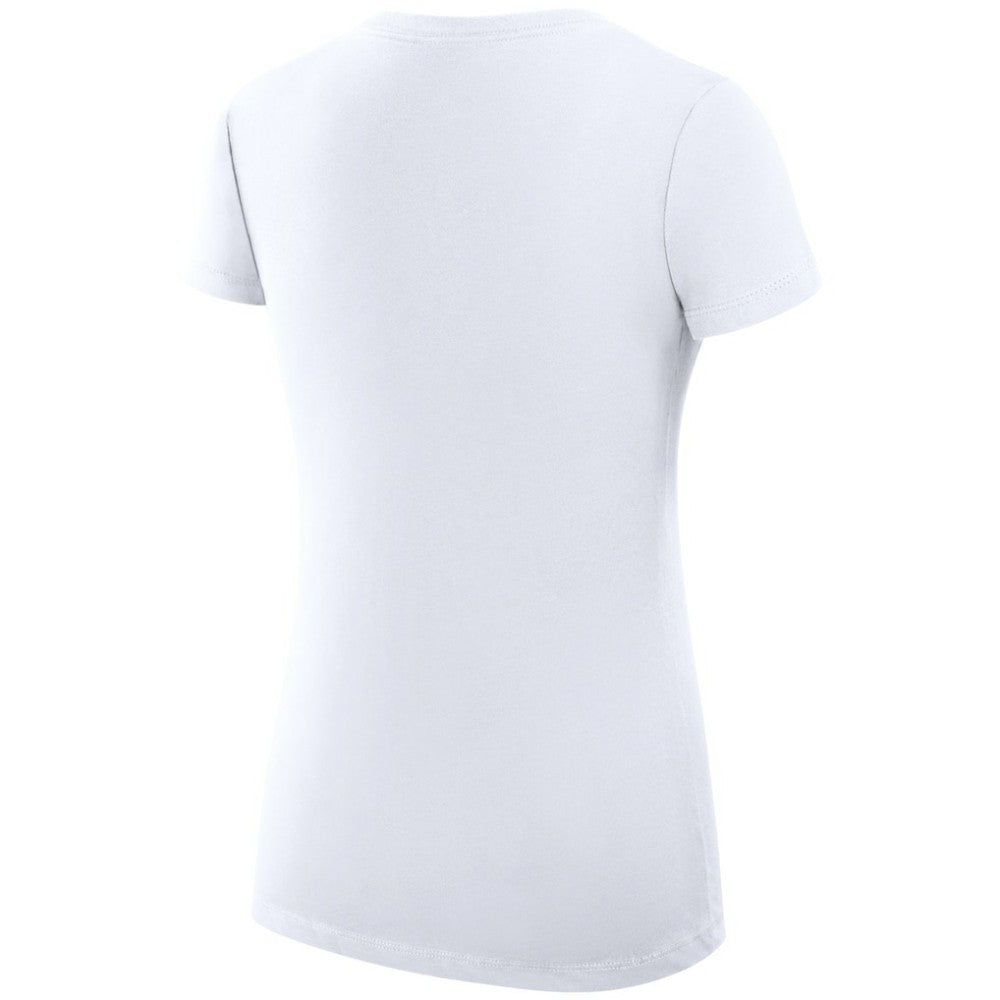 San Jose Sharks G-III 4Her by Carl Banks Women's Super-Slim Fit Lightweight Dot Print Team V-Neck T-Shirt - White T-shirts