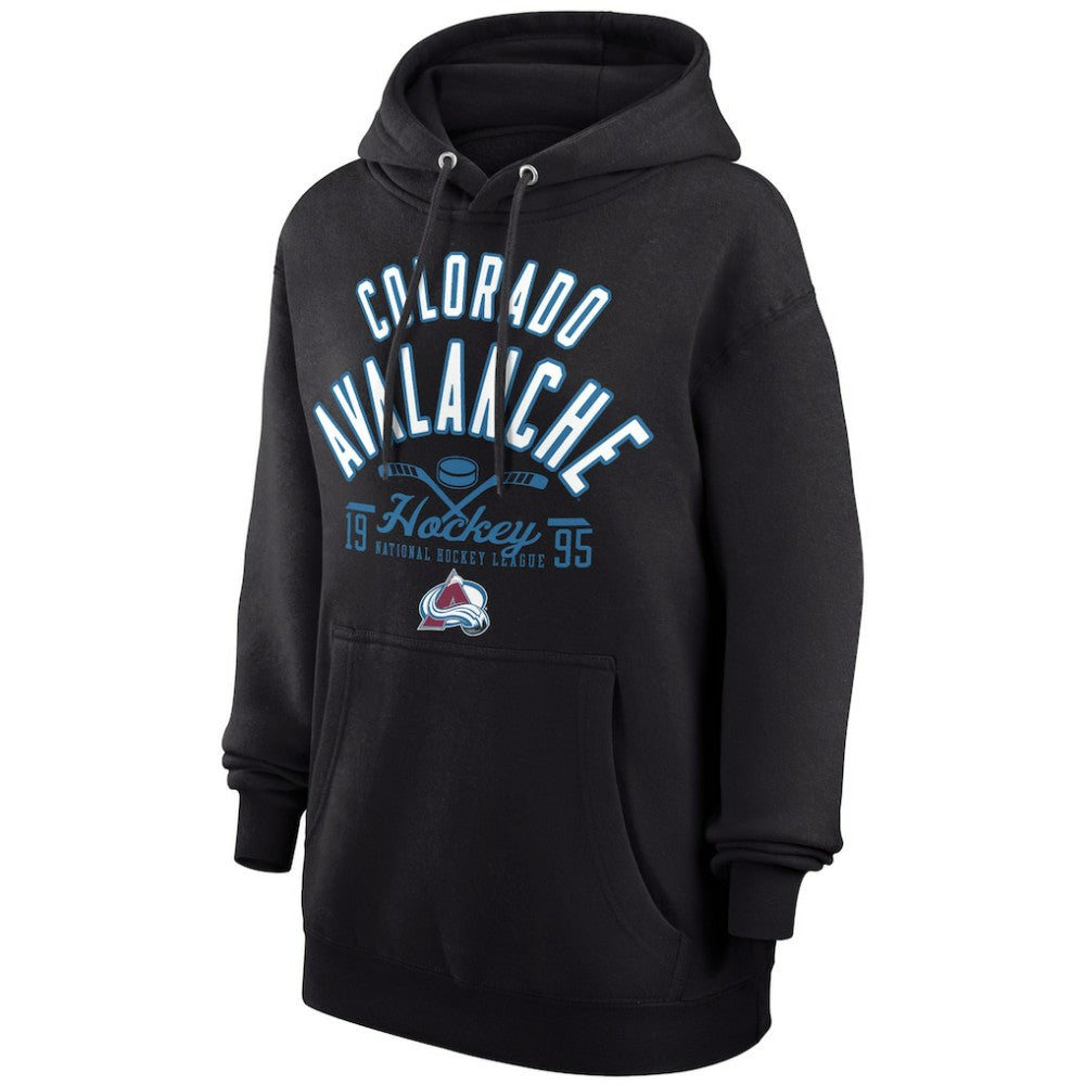 Colorado Avalanche Starter Puck Pullover Hoodie - Black Hoodies