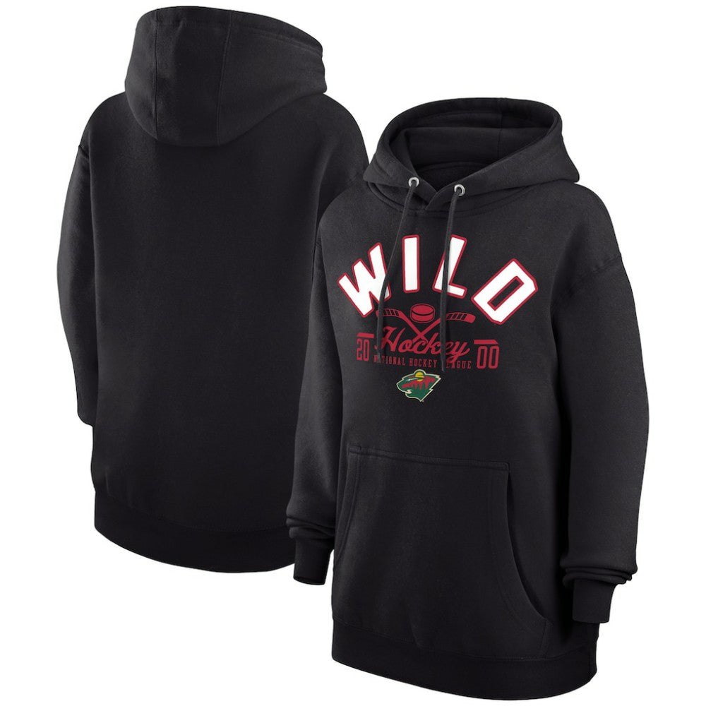 Minnesota Wild Starter Puck Pullover Hoodie - Black Hoodies