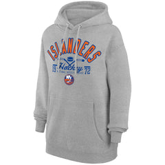 New York Islanders Starter Puck Pullover Hoodie - Heather Gray Hoodies