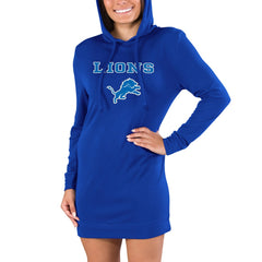 Detroit Lions Concepts Sport Women's Gather Long Sleeve Hoodie Nightshirt - Blue for sale