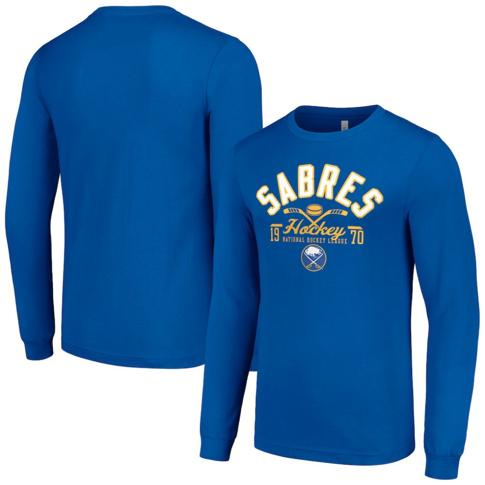Buffalo Sabres Starter Puck Long Sleeve T-Shirt - Royal T-shirts