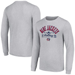 Columbus Blue Jackets Starter Puck Long Sleeve T-Shirt - Heather Gray T-shirts