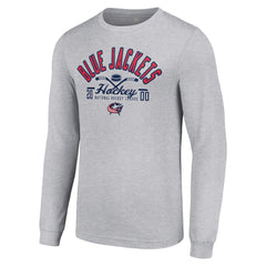 Columbus Blue Jackets Starter Puck Long Sleeve T-Shirt - Heather Gray T-shirts