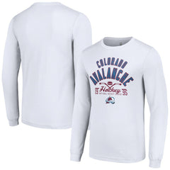 Colorado Avalanche Starter Puck Long Sleeve T-Shirt - White T-shirts