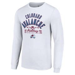 Colorado Avalanche Starter Puck Long Sleeve T-Shirt - White T-shirts