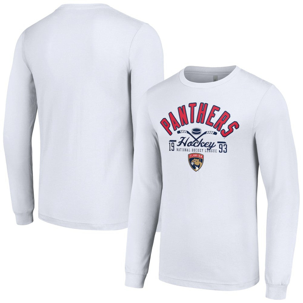 Florida Panthers Starter Puck Long Sleeve T-Shirt - White T-shirts