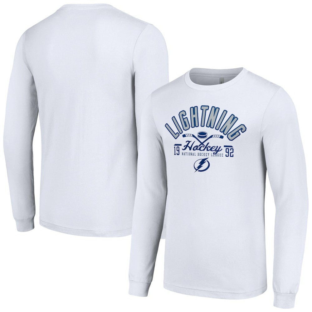 Tampa Bay Lightning Starter Puck Long Sleeve T-Shirt - White T-shirts