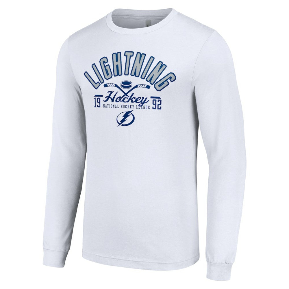 Tampa Bay Lightning Starter Puck Long Sleeve T-Shirt - White T-shirts