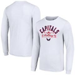 Washington Capitals Starter Puck Long Sleeve T-Shirt - White T-shirts