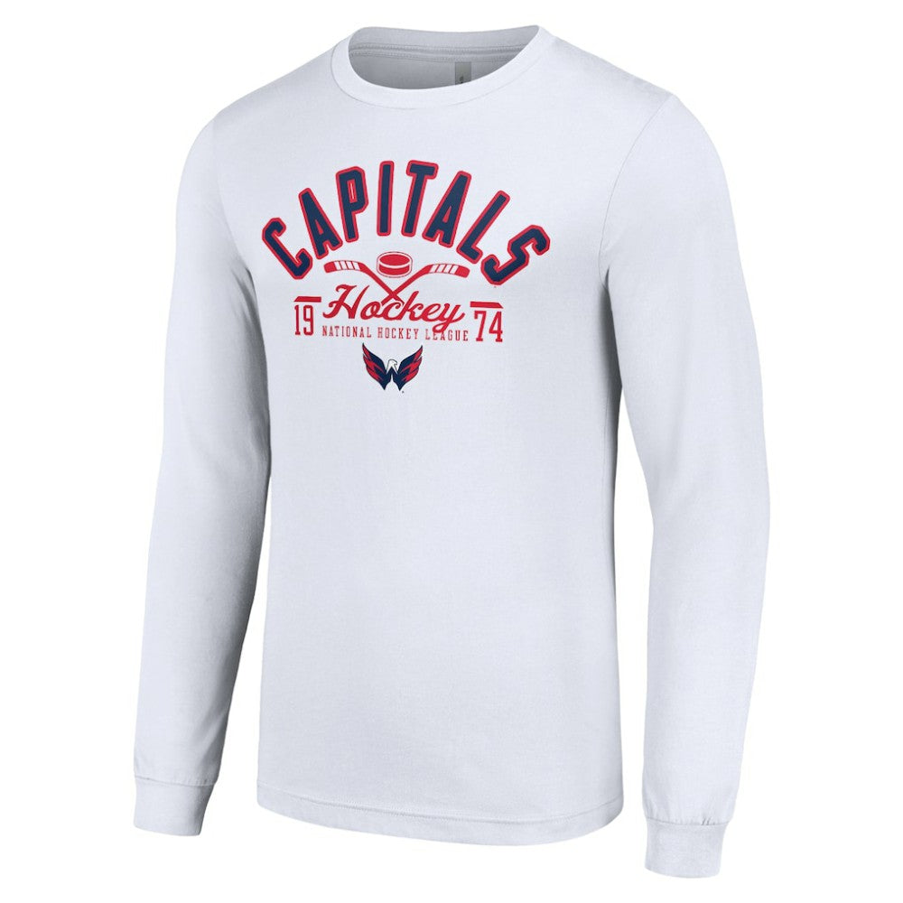 Washington Capitals Starter Puck Long Sleeve T-Shirt - White T-shirts