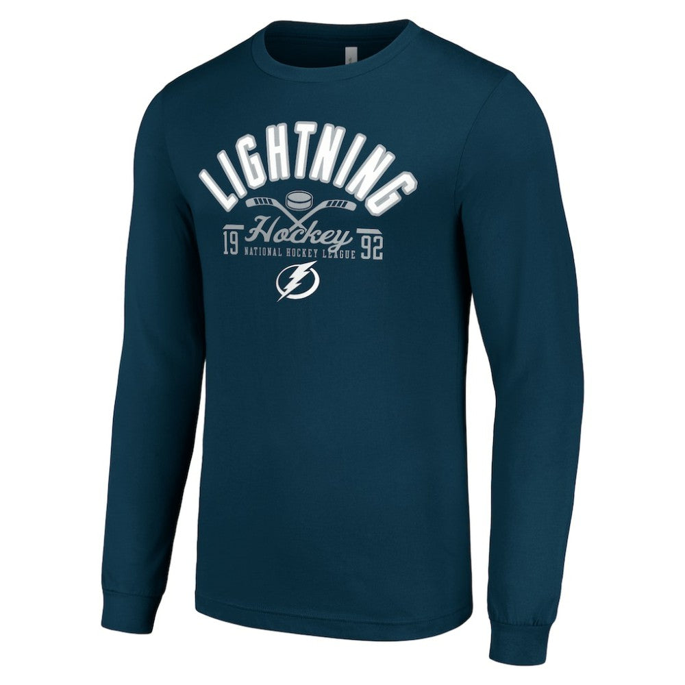 Tampa Bay Lightning Starter Puck Long Sleeve T-Shirt - Navy T-shirts