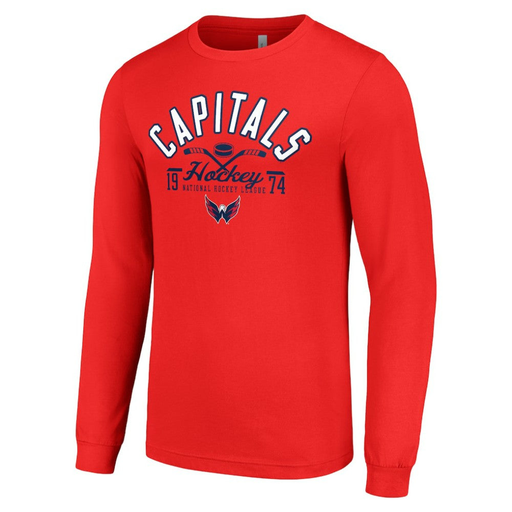 Washington Capitals Starter Puck Long Sleeve T-Shirt - Red T-shirts