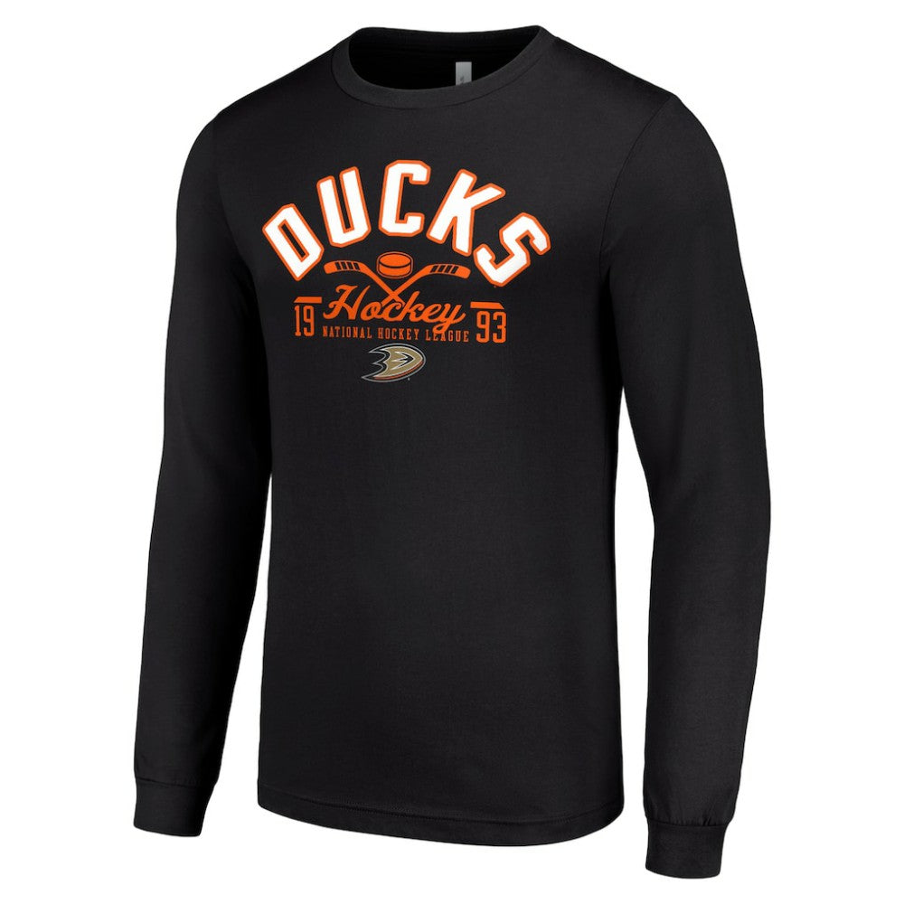 Anaheim Ducks Starter Puck Long Sleeve T-Shirt - Black T-shirts