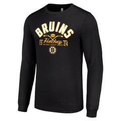 Boston Bruins Starter Puck Long Sleeve T-Shirt - Black T-shirts