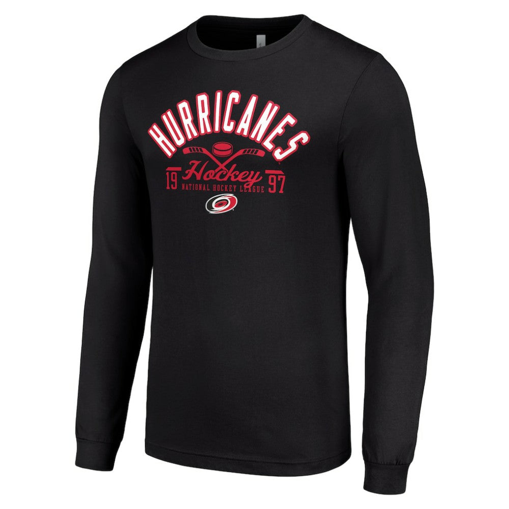 Carolina Hurricanes Starter Puck Long Sleeve T-Shirt - Black T-shirts