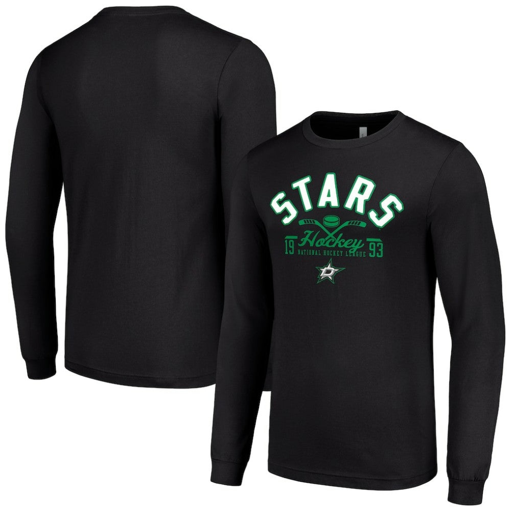 Dallas Stars Starter Puck Long Sleeve T-Shirt - Black T-shirts