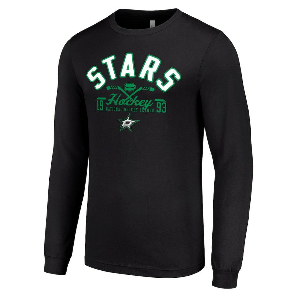 Dallas Stars Starter Puck Long Sleeve T-Shirt - Black T-shirts