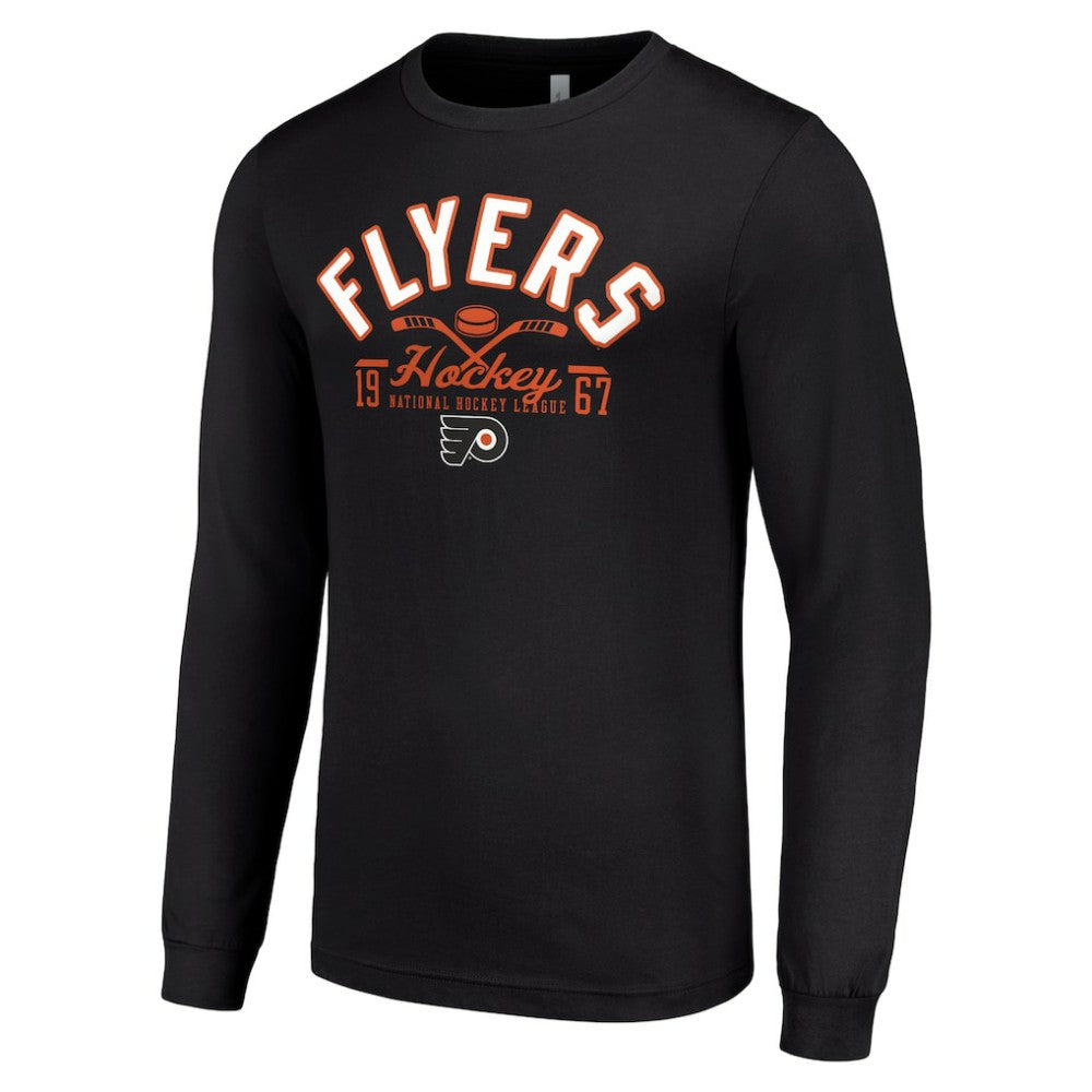 Philadelphia Flyers Starter Puck Long Sleeve T-Shirt - Black T-shirts