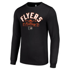 Philadelphia Flyers Starter Puck Long Sleeve T-Shirt - Black T-shirts