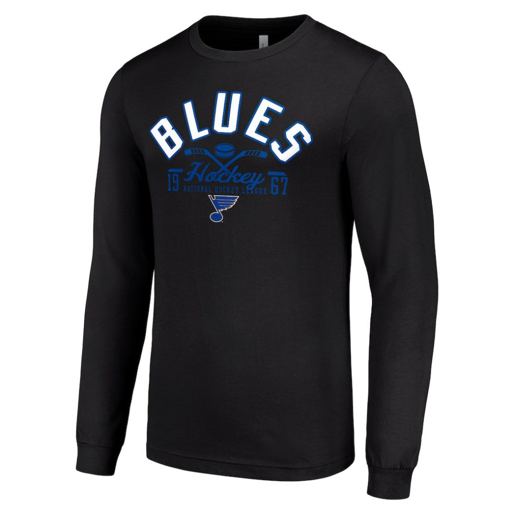 St. Louis Blues Starter Puck Long Sleeve T-Shirt - Black T-shirts