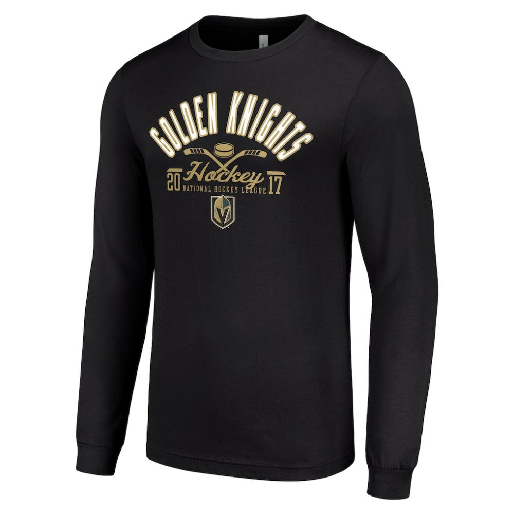 Vegas Golden Knights Starter Puck Long Sleeve T-Shirt - Black T-shirts