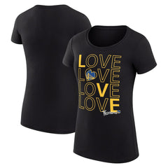 Golden State Warriors G-III 4Her by Carl Banks Women's Super-Slim Fit Lightweight Basketball Love T-Shirt sale - Black on sale