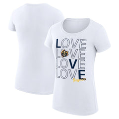 Denver Nuggets G-III 4Her by Carl Banks Women's Super-Slim Fit Lightweight Basketball Love T-Shirt sale - White on sale