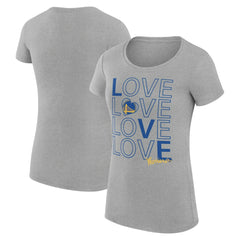 Golden State Warriors G-III 4Her by Carl Banks Women's Super-Slim Fit Lightweight Basketball Love T-Shirt sale - Heather Gray outlet