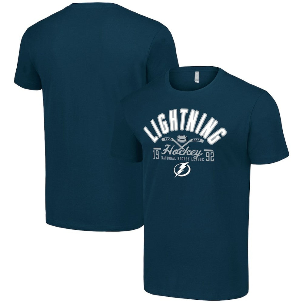 Tampa Bay Lightning Starter Half Puck T-Shirt - Navy T-shirts