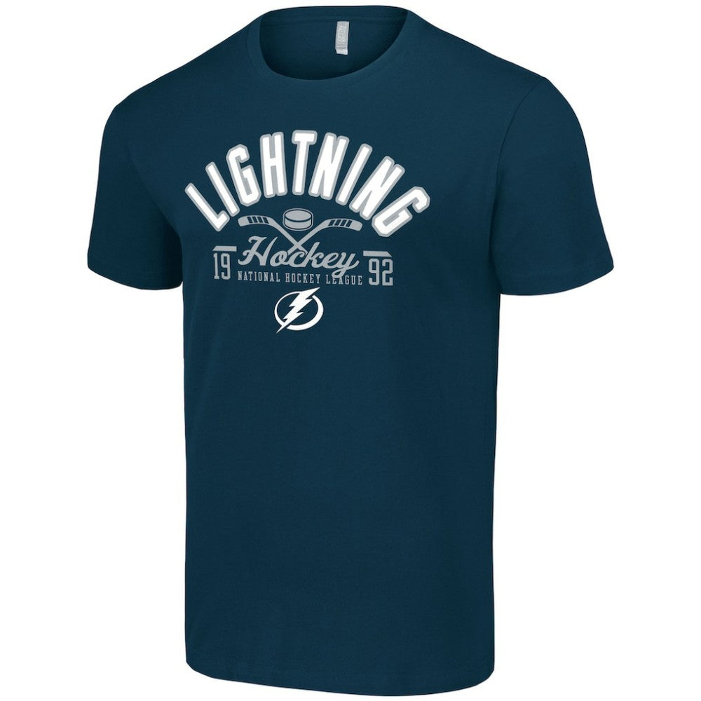 Tampa Bay Lightning Starter Half Puck T-Shirt - Navy T-shirts