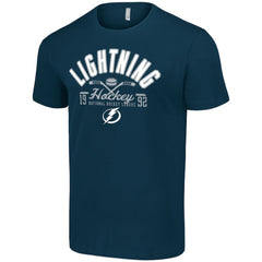 Tampa Bay Lightning Starter Half Puck T-Shirt - Navy T-shirts