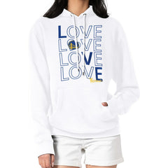 Golden State Warriors G-III 4Her by Carl Banks Women's Basketball Love Fleece Pullover Hoodie sale - White cheap