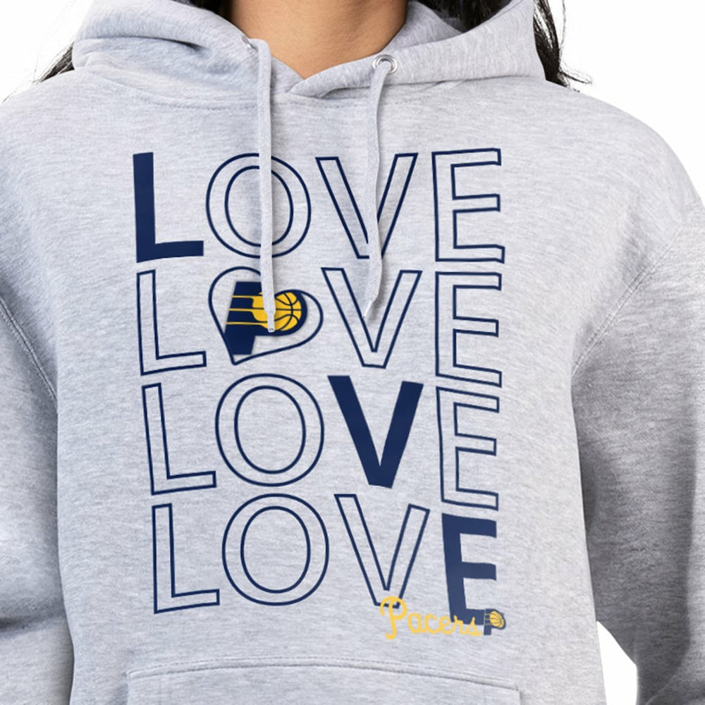 Indiana Pacers G-III 4Her by Carl Banks Women's Basketball Love Fleece Pullover Hoodie - Heather Gray sale
