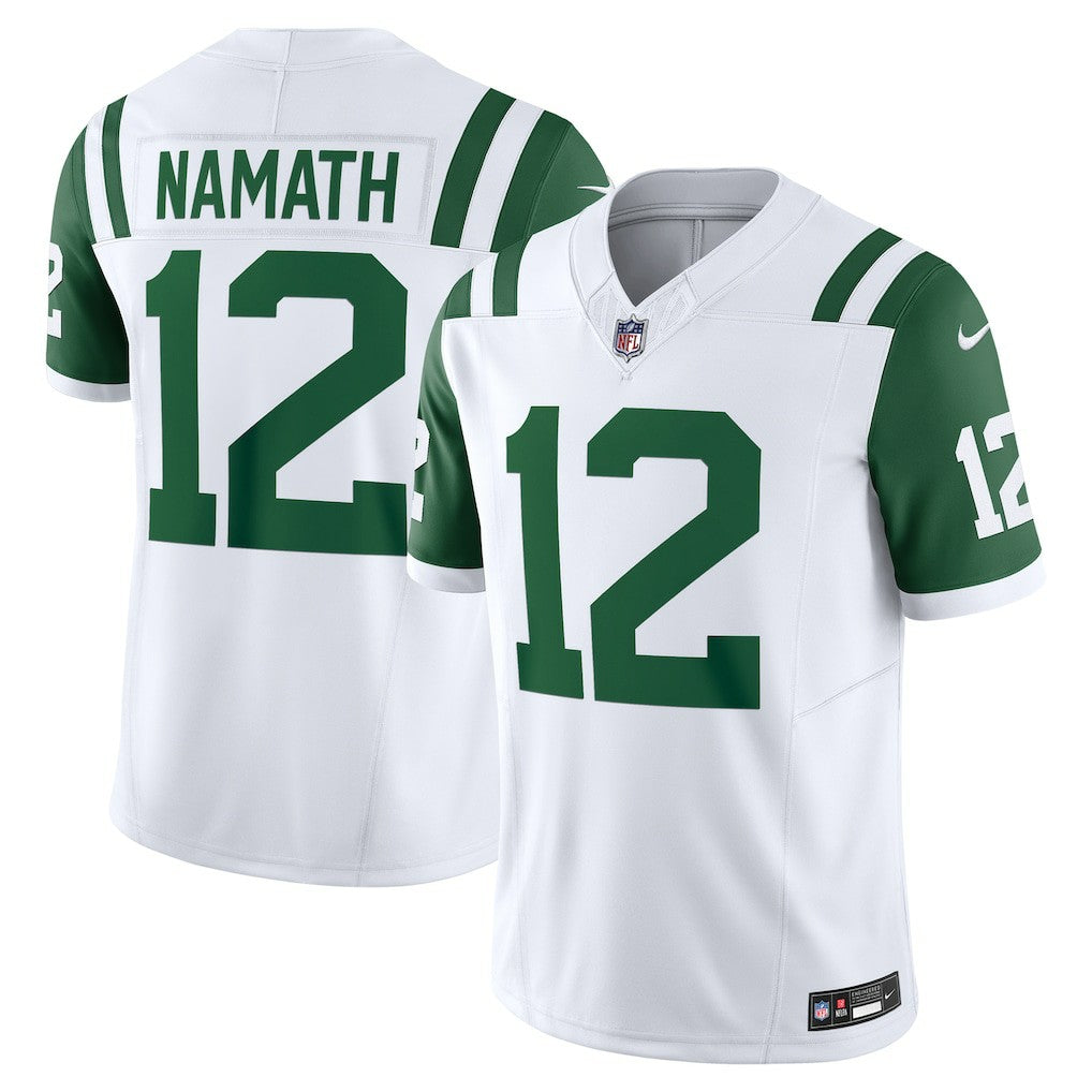 Joe Namath New York Jets Classic Alternate Vapor F.U.S.E. Retired Player Limited Jersey - White sale
