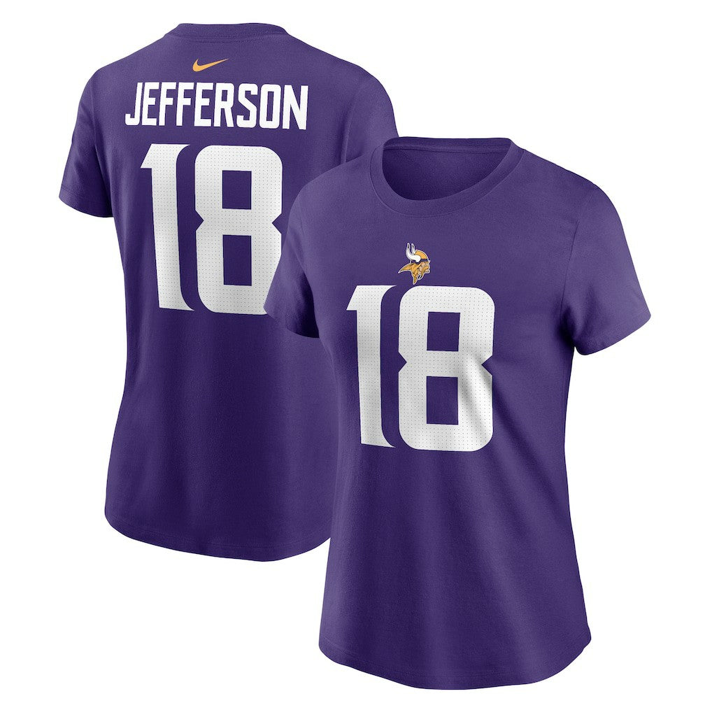 Justin Jefferson Minnesota Vikings Women's Player Name & Number T-Shirt - Purple online