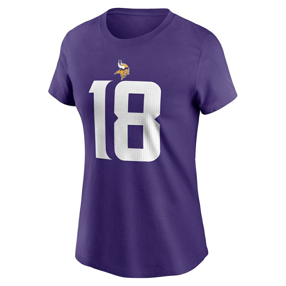 Justin Jefferson Minnesota Vikings Women's Player Name & Number T-Shirt - Purple online