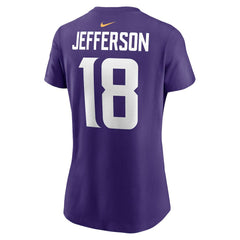 Justin Jefferson Minnesota Vikings Women's Player Name & Number T-Shirt - Purple online